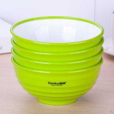 

Newbridge plastic water ripple drop soup bowl bowl noodles bowl 4 sets of 17cm green