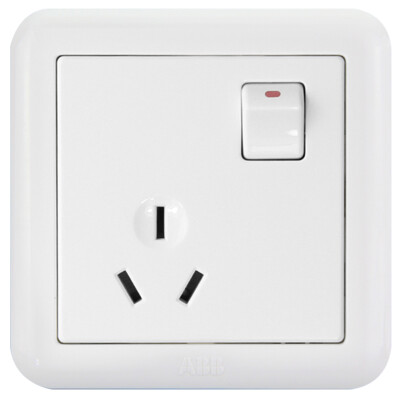 

ABB switch socket panel 16A open three holes with switch air conditioning socket Dejing series white AJ228