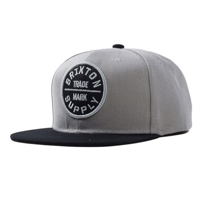

IKEWA BQM023huihei baseball hat Korean version of the men&women round standard flat along the cap hip hop hat sun hat tide cap gray black