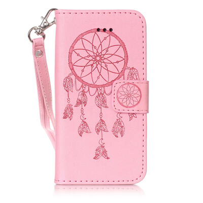 

Pink Wind Chime Design PU Leather Flip Cover Wallet Card Holder Case for IPHONE 6S