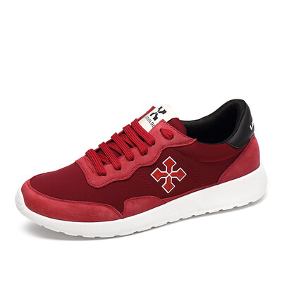 

LEOVILDO light and comfortable breathable running shoes fashion stitching trend shoes sports shoes men and women S01601 red 42 yards