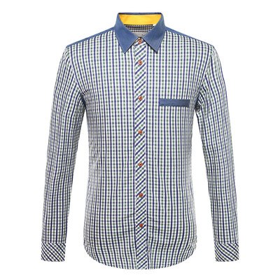 

Мужская одежда Aston случайные случайные сшитые мужские рубашки с длинными рукавами синяя сетка 170 / M A14116303