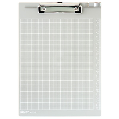 

Deli 9240 multi-functional solid color writing board clip gray