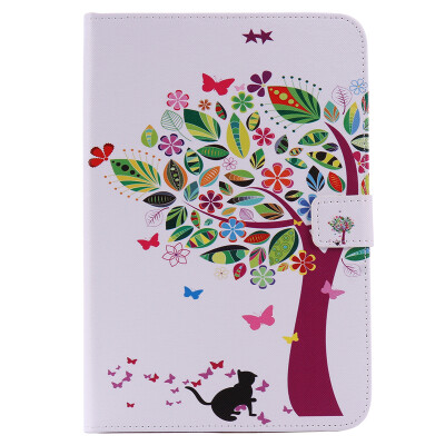 

Cat and Tree Design PU Leather Flip Cover Wallet Card Holder Case for IPAD mini4