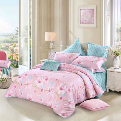 

Mercury Home Textiles Twill Twill Printed Bed Четыре части Lily Lily Постельные принадлежности Bed Quilt Cover 1.8m Bed