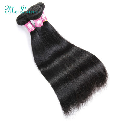 

Ms Luna Hair 7A Unprocessed Virgin Hair Brazilian Straight Hair Weave 3 Bundles Top Quality Brazilian Virgin Hair Straight