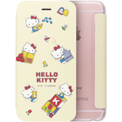 

Плюс отличная серия Hello Kitty iPhone6 ​​/ 6с плюс раскладушка оболочки / защитный рукав милый мультфильм флип кожа молоко Katie