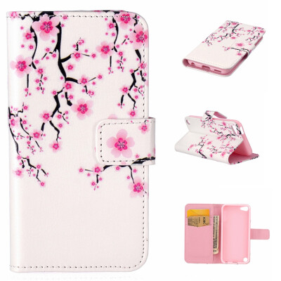 

Plum blossom Design PU Leather Flip Cover Wallet Card Holder Case for iPad Touch 56