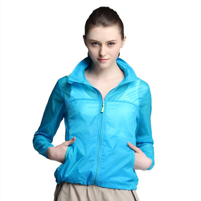 

THE FIRST OUTDOOR skin windbreaker outdoor sports windbreaker light breathable skin clothing 6331408 female turquoise green S code