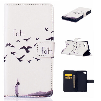 

Faith Design PU Leather Flip Cover Wallet Card Holder Case for SONY Xperia Z5 Compact/Mini