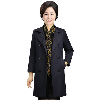 

Fama Ma 2017 spring section of women&39s windbreaker in the elderly women&39s pure color windbreaker female spring in the old section of the lapel T7106T0023