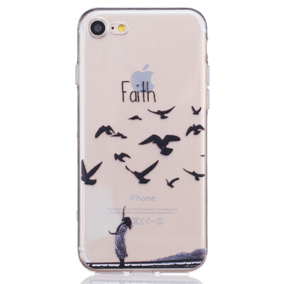 

Платье девушки Faith девушки Pattern Мягкий Тонкий TPU Резиновый Силиконовый гель Чехол для IPHONE 7