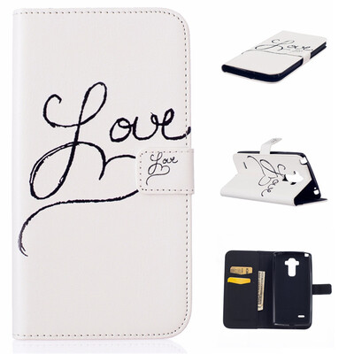 

Love Design PU Leather Flip Cover Wallet Card Holder Case for LG Stylus LS770