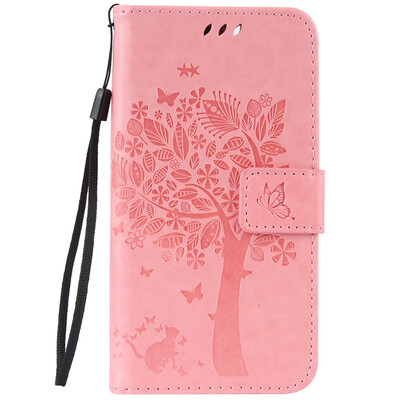 

Pink Tree Design PU кожа флип крышку кошелек карты держатель чехол для LENOVO A2020