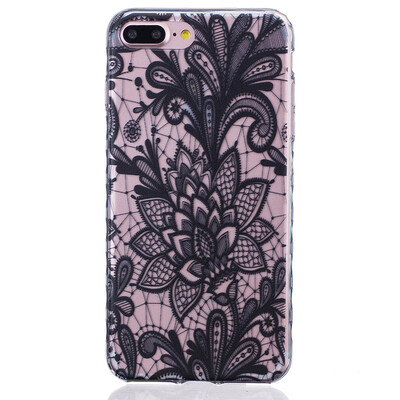 

Black Rose Pattern Soft Thin TPU Rubber Silicone Gel Case Cover for IPHONE 7 Plus