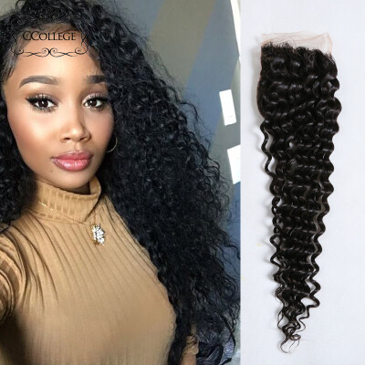 

Brazilian Virgin Hair Unprocessed Deep Wave Middle Part Closure 100% Human Hair Closure Free Shedding Free Tangle Free Shipping