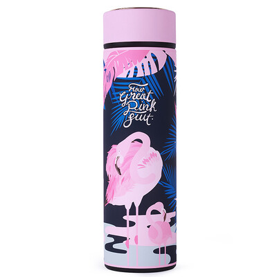 

Jingdong Supermarket Huaya WAYA stainless steel insulation Cup straight business cup HX20-450 cherry pink 450ml