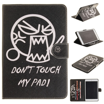 

Do not touch me Style Embossing Classic Flip Cover with Stand Function and Credit Card Slot for iPad Mini 1/2/3