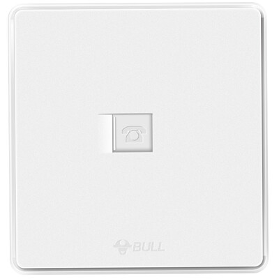 

Bull BULL switch socket G18 series a telephone jack 86 type panel G18T101 texture white