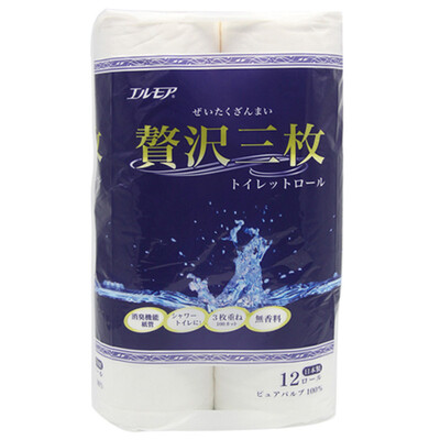 

First level to help senior toilet with toilet paper roll 3 layer 12 rolls / bag (Japan imported