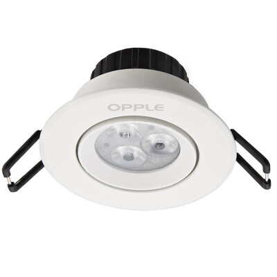 

Jingdong супермаркет] [Op освещение (OPPLE) Потолочное Downlight Прожектор алюминиевую белой краской открытие пункта 3 ватта Хуан Гуан 3000K 5-6 см