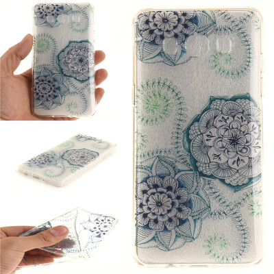 

Blue&green dream flower Pattern Soft Thin TPU Rubber Silicone Gel Case Cover for Samsung Galaxy J5 2016J510