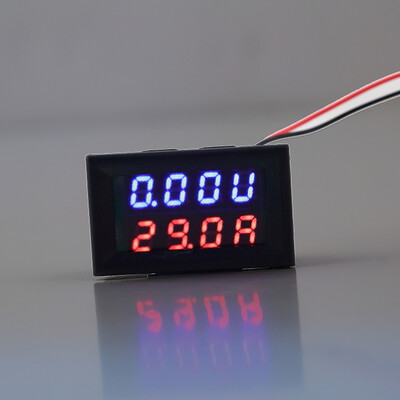

DC 0-30V 10A Вольтметр Амперметр синий + красный LED панель усилителя Цифровой вольтметр Gauge