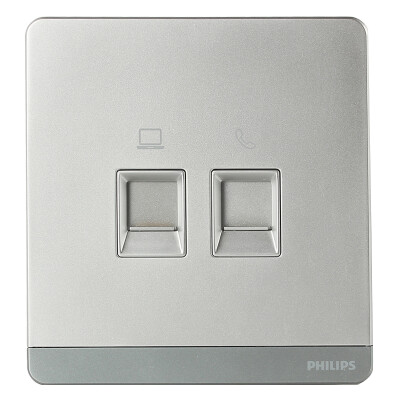 

Philips (PHILIPS) switch socket fly series two computer TV socket 5-850MHz texture silver