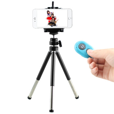 

The weather is good host desktop mini tripod + phone clip + Bluetooth self-timer Apple / Andrews / net red video Gopro self-timer travel movie good partner wine red