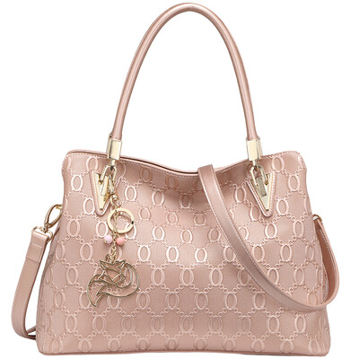 

Gold fox FOXER new fashion chain chain printed shoulder Messenger bag cowhide portable multi-functional female package tide leisure fashion ladies shoulder bag 962061F1W rose gold