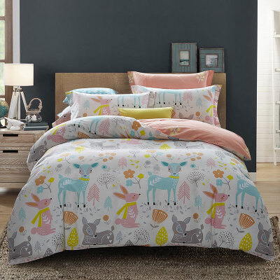 

YINGXIN cotton bed set/bed kit (duvet cover/fitted sheet/pillow case)