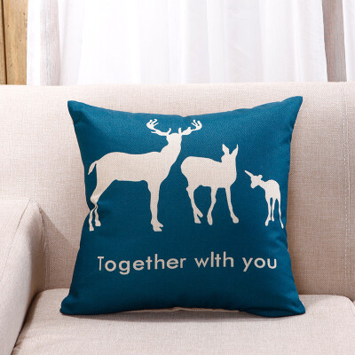 

Yi Er Man home pillow pillow pillow office sofa cushions pillow car waist pillow cushion including core three deer