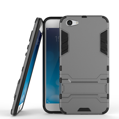 

Серый Slim Robot Armor Kickstand Ударопрочный жесткий корпус из прочной резины для vivo X9Plus