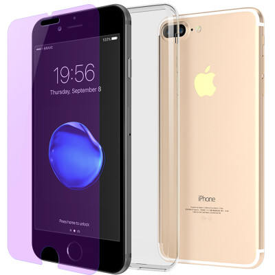 

2-piece BIAZE iPhone7 Plus 8 Plus mobile phone shell Apple 78 Plus tempered film 028mm anti-blue fresh protective sleeve suit-JK141