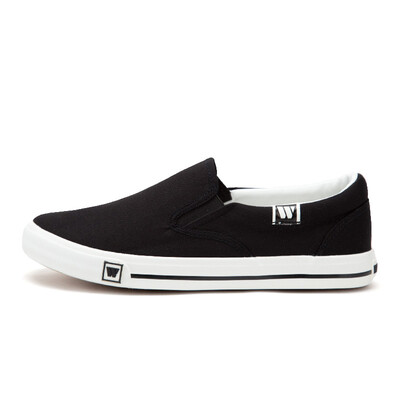

Backrest warrior men&women spring&summer new canvas shoes men&women low to help couples small white shoes a pedal leisure shoes students flat floor shoes canvas shoes WXY-903T black 35