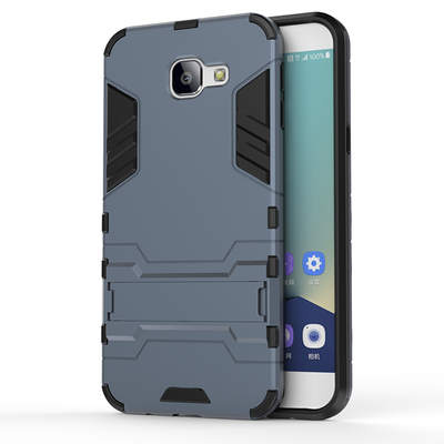 

Dark blue Slim Robot Armor Kickstand Shockproof Hard Rugged Rubber Back Case For SAMSUNG Galaxy A8 2016A810