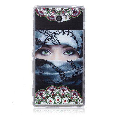 

Arabian girl Pattern Soft Thin TPU Rubber Silicone Gel Case Cover for SONY Xperia M2