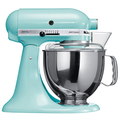 

Kay еда Yi (KitchenAid) 4,8 л автоматического приготовления машина кулинары разминание машина тестомес бить яйца многофункционального голубой льда импортированных 5KSM150PSCIC