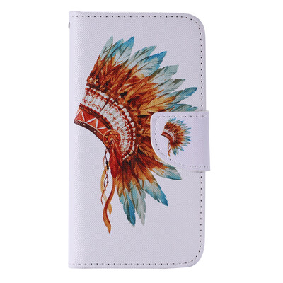 

Indian Hat Design PU Leather Flip Cover Wallet Card Holder Case for SAMSUNG S7EDGE