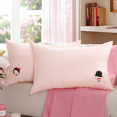 

Jingdong supermarket LOVO Luo Lai life produced pillow double pillow a pair of MR & MRS couple on the pillow