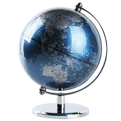 

Deli) 2161 world globe Decoration / business gifts home furnishings metal base 20cm