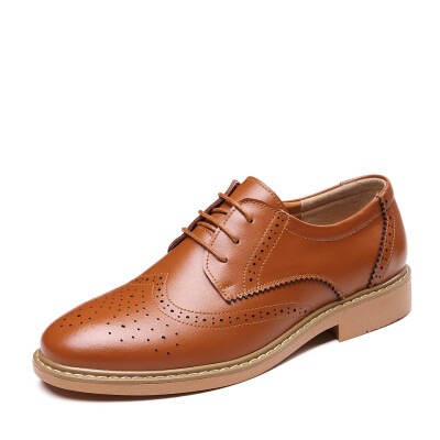 

Men's fashion casual dress leather shoes breathable Bullock