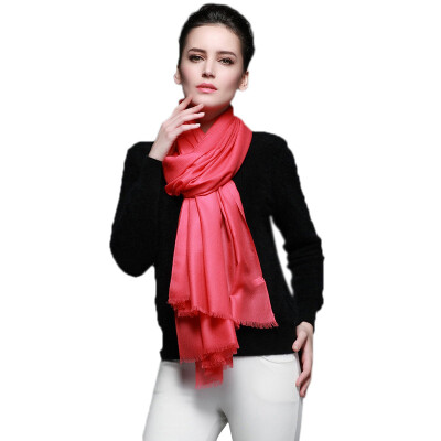 

Bao Shengxiang scarf female winter worsted water soluble wool shawl dual-use ladies autumn solid color long warm warm collar gift box w9201 black