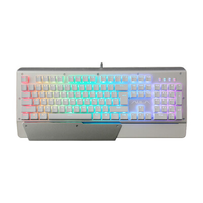 

Tarantula (AULA) пожирающая полноцветная RGB механическая клавиатура без красного 104 ключа USB игра клавиатура зеленая ось серебристо-белый