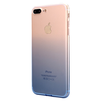 

Longcom Apple 7 plus Mobile Shell Gradient Case Color TPU Soft Case for iPhone 7 55 Inch Blue