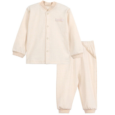 

Xin Song baby color cotton cardigan suit newborn spring&autumn color cotton underwear shirt pants suit shallow card its C288D73