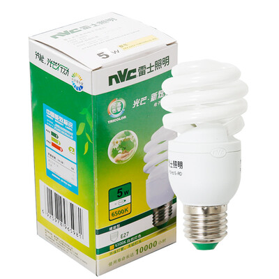 

NVC ENC energy saving lamp E27 big mouth spiral 5W6500K daylight color white