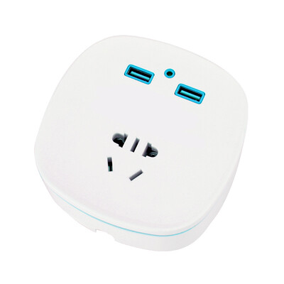 

класс Джените GSM двойной USB штекер штепсель портативной силы путешествия полоса проводка борту творческий зеленый мини-конвертер