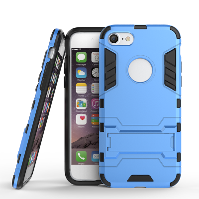 

Blue Slim Robot Armor Kickstand Shockproof Hard Rugged Rubber Back Case For IPHONE 7