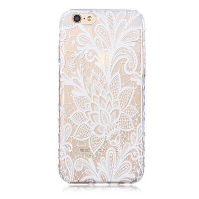 

White rose Pattern Soft Thin TPU Rubber Silicone Gel Case Cover for IPHONE 6 Plus6S Plus